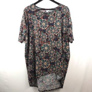 LuLaRoe Irma paisley hi-lo top blouse long oversz